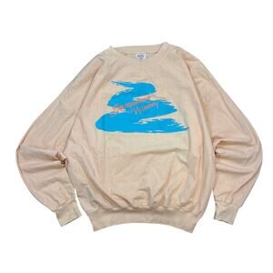 Vintage 80s Snoqualmie Winery long sleeve bunched waist salmon XL Quitman USA